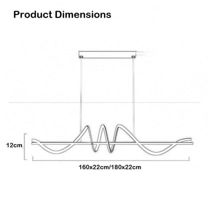 BAMDECOR A202 Modern LED Linear Pendant Lights with Dimmable LED  160cm