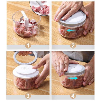 Ecoco Easy Chopper Mincer Mixer Slicer Dicer Blender Cutter Shredder For Onion Garlic 550 Black.