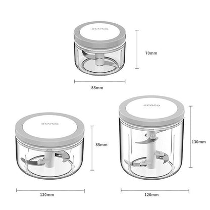 Ecoco Easy Chopper Mincer Mixer Slicer Dicer Blender Cutter Shredder For Onion Garlic 550 Black.