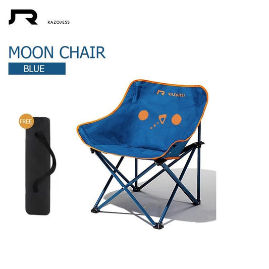 RAZOJESS Moon Chair for Outdoor Camping Fishing Picnic Blue.