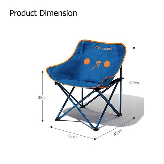 RAZOJESS Moon Chair for Outdoor Camping Fishing Picnic Blue.