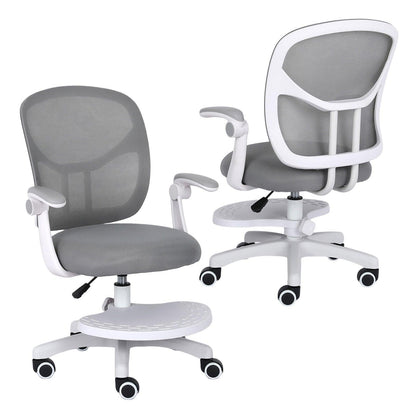 Kids Desk Chair - Children Office Study Seat with Footrest NOVA - Grey.