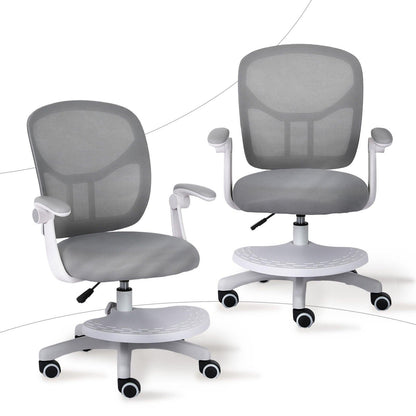 Kids Desk Chair - Children Office Study Seat with Footrest NOVA - Grey.