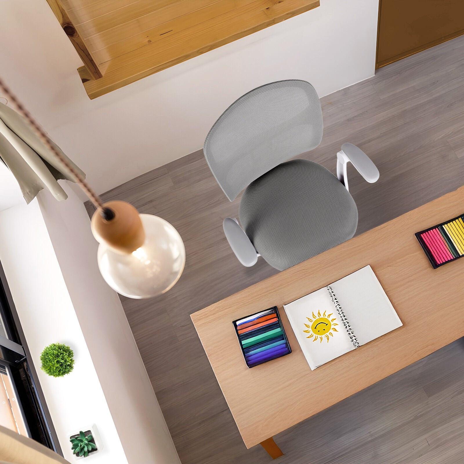 Kids Desk Chair - Children Office Study Seat with Footrest NOVA - Grey.