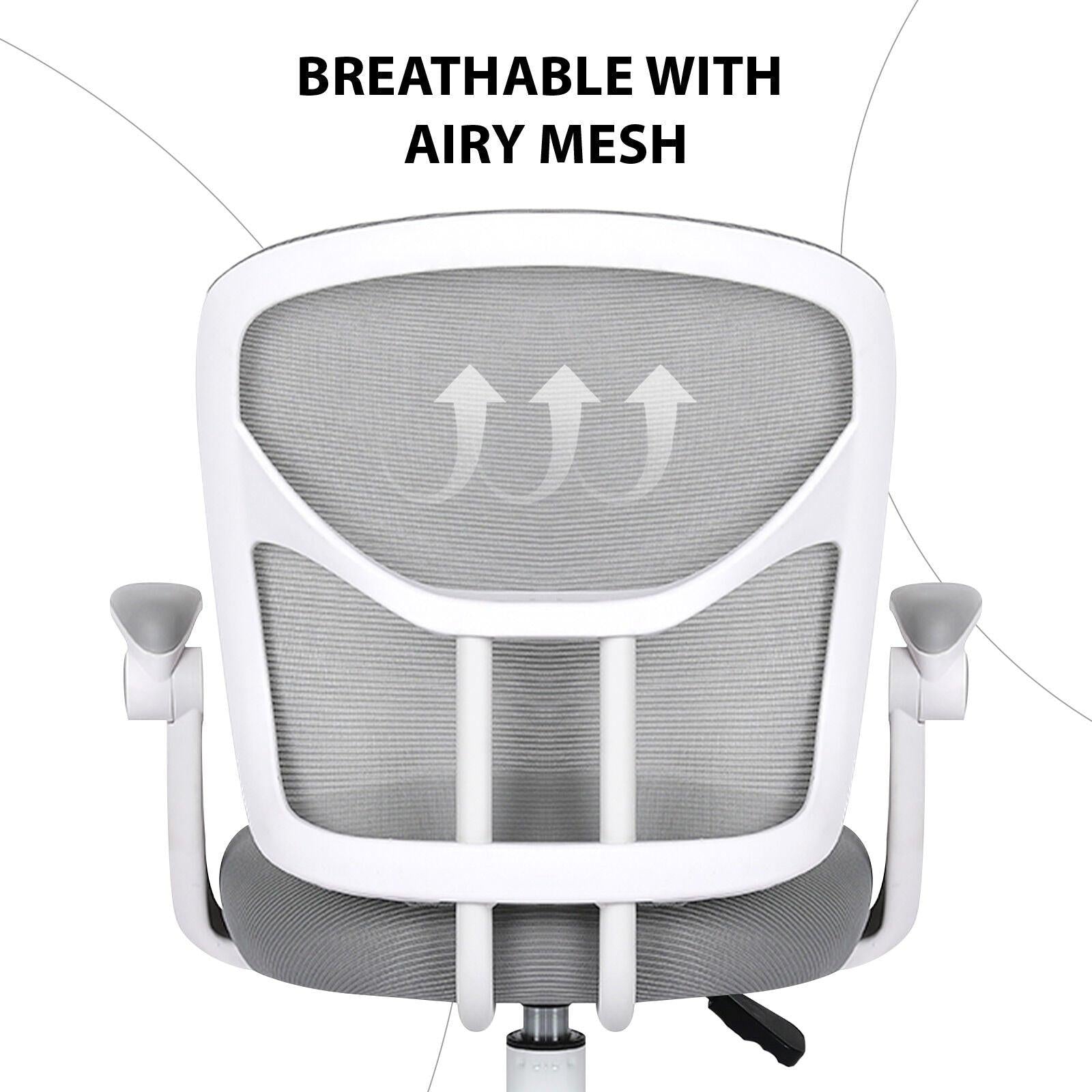 Kids Desk Chair - Children Office Study Seat with Footrest NOVA - Grey.