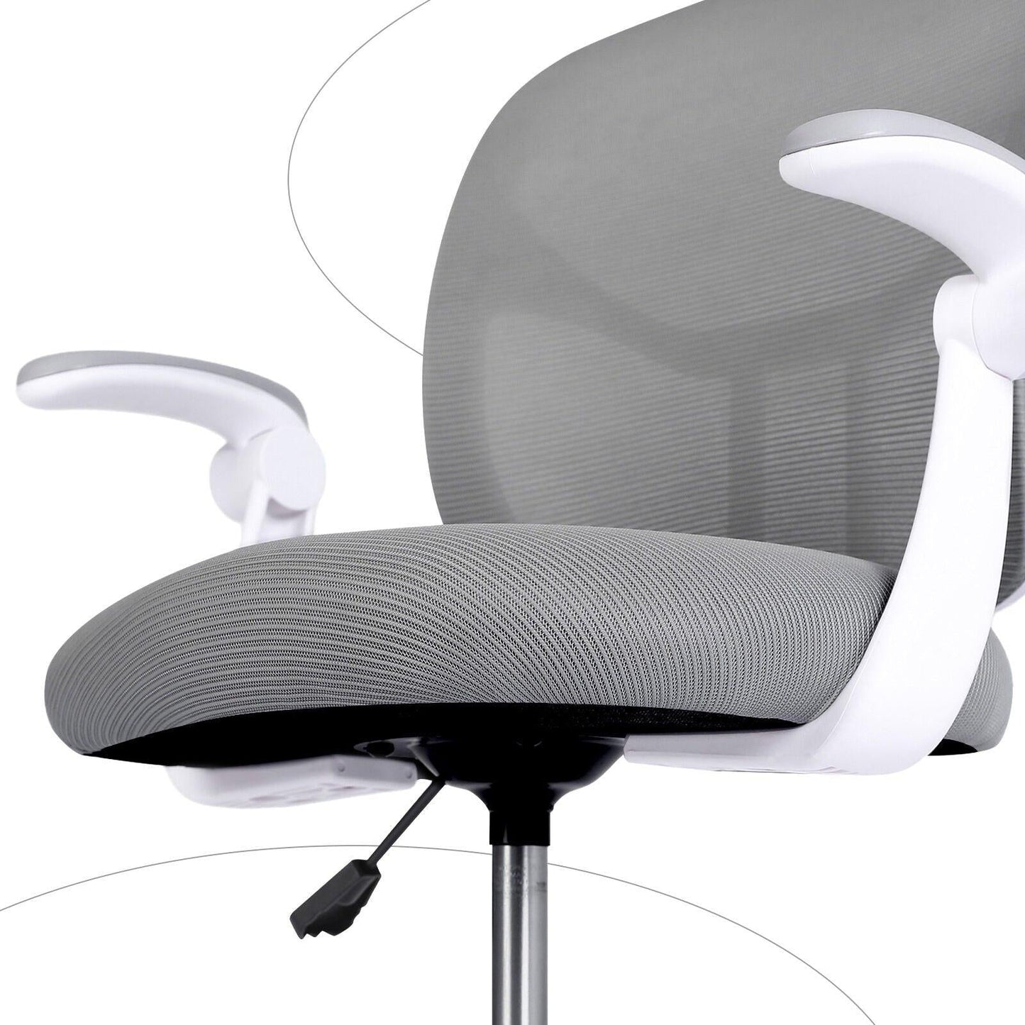 Kids Desk Chair - Children Office Study Seat with Footrest NOVA - Grey.