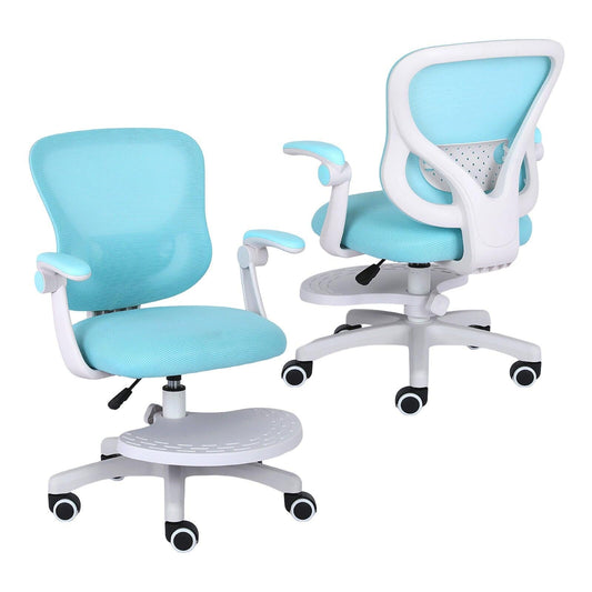 Kids Desk Chair - Children Office Study Seat with Footrest CILO - Blue.