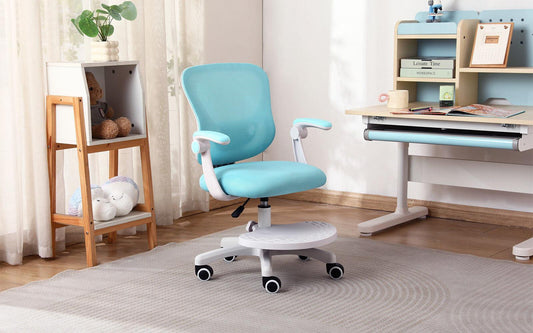 Kids Desk Chair - Children Office Study Seat with Footrest CILO - Blue.