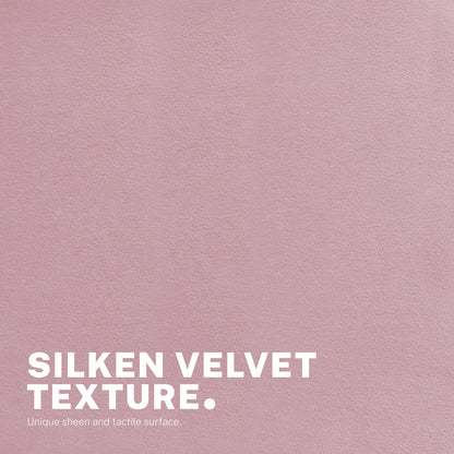 Office Desk Chair - Velvet Armless Swivel Study Seat OVOID PINK