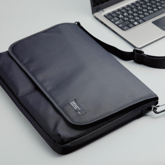 15.6/16 inch Laptop Sleeve Padded Shoulder Bag Travel Carry Case LATO BLACK.