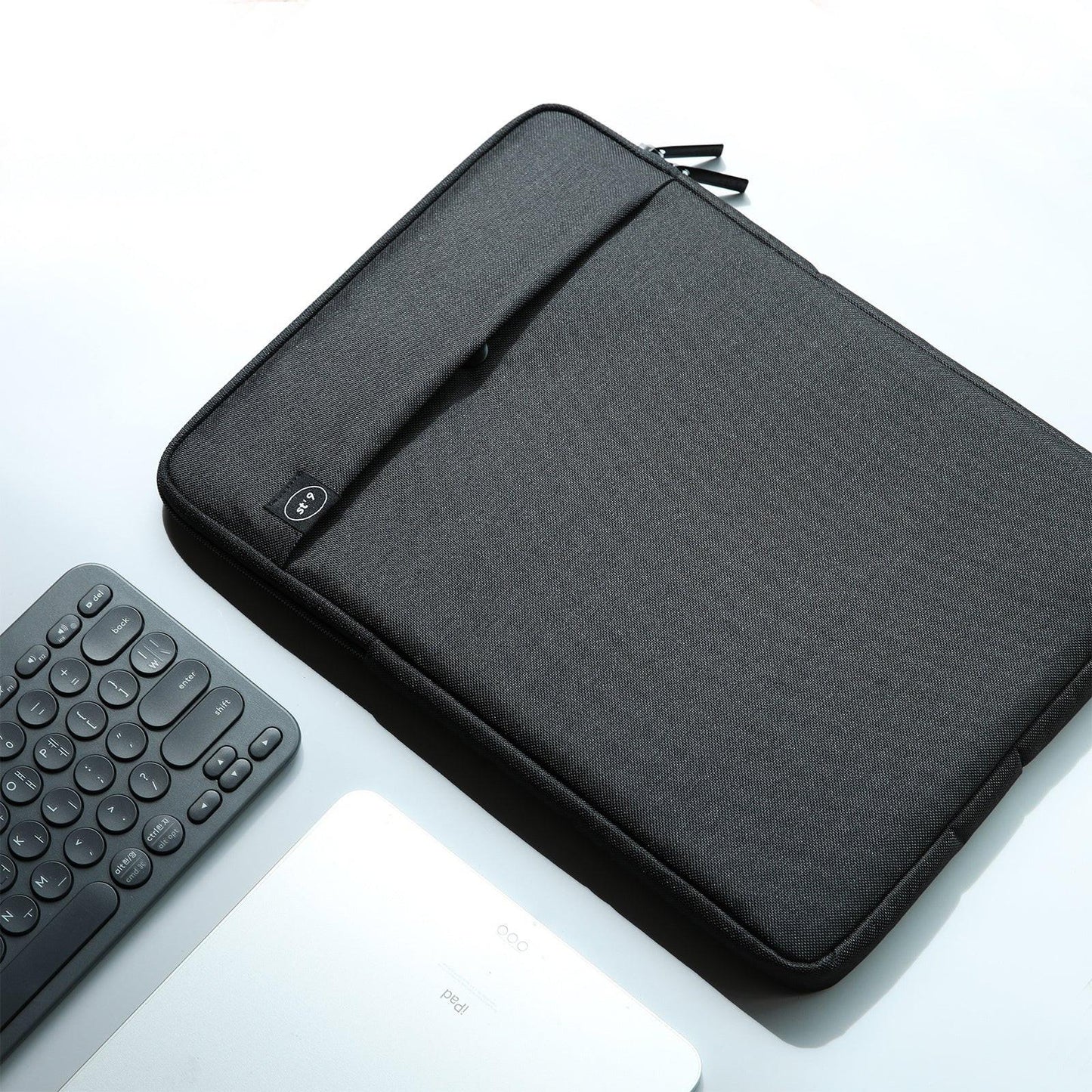 15 inch Laptop Sleeve Padded Travel Carry Case Bag L size LUKE BLACK.