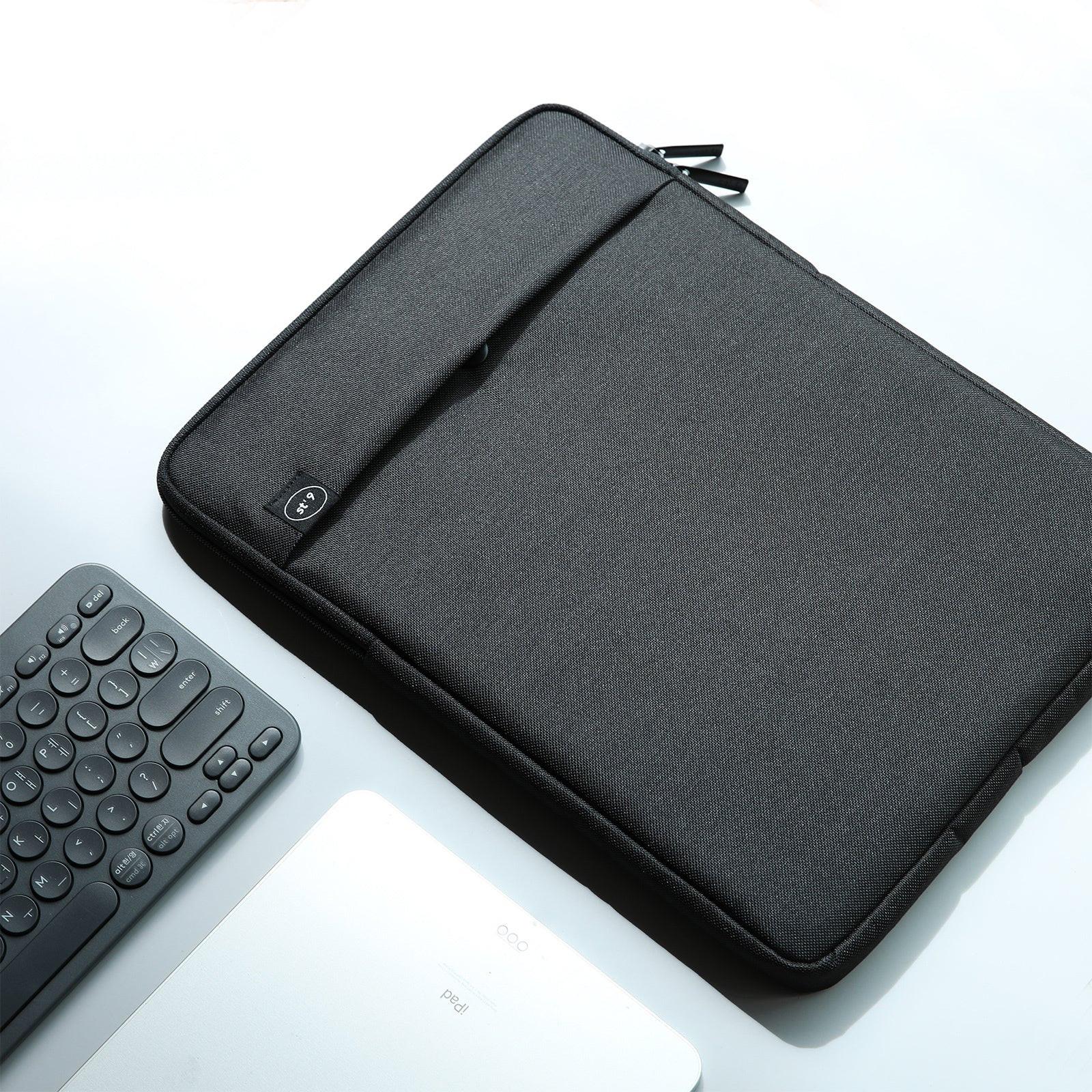 15 inch Laptop Sleeve Padded Travel Carry Case Bag L size LUKE BLACK.