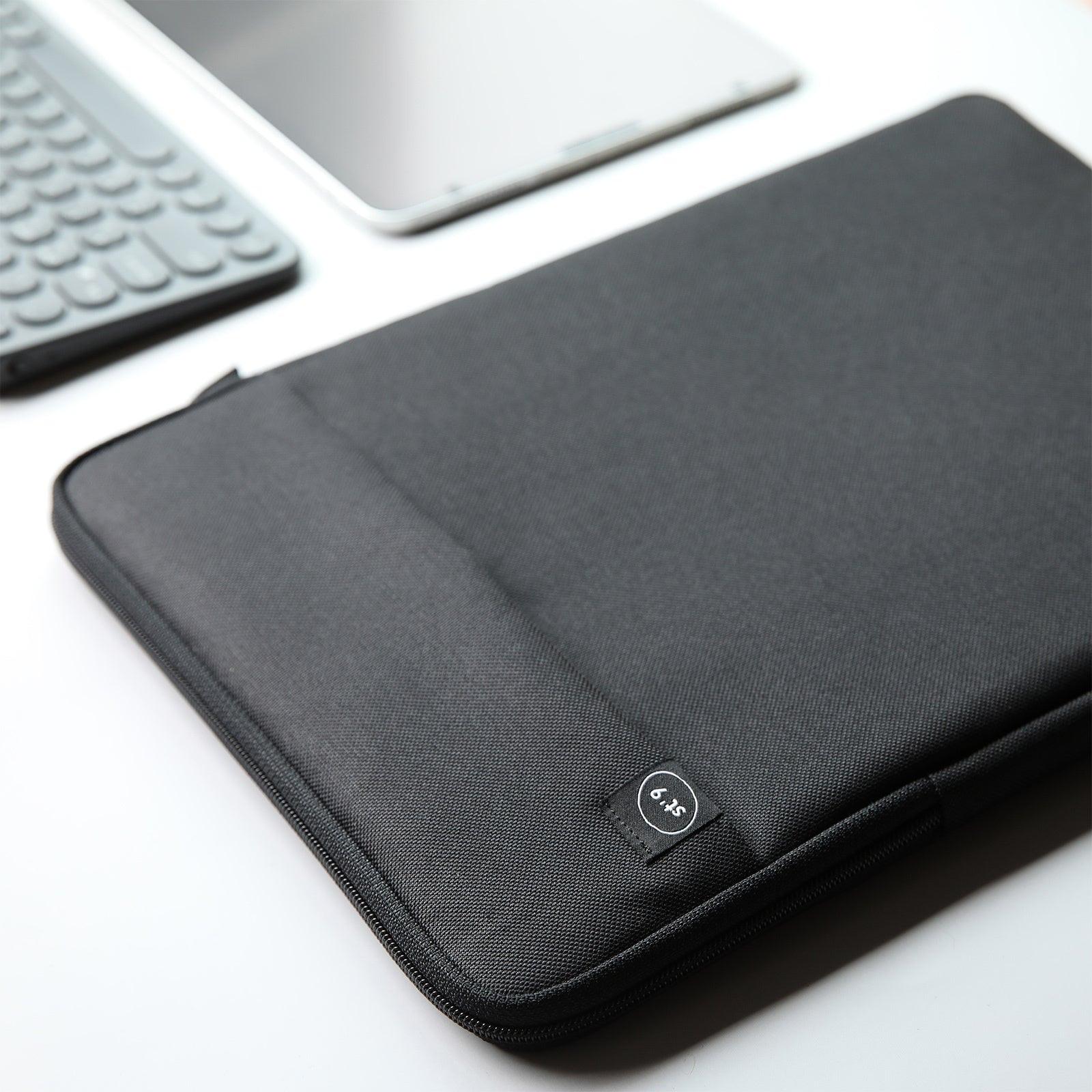 15 inch Laptop Sleeve Padded Travel Carry Case Bag L size LUKE BLACK.
