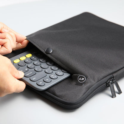 15 inch Laptop Sleeve Padded Travel Carry Case Bag L size LUKE BLACK.