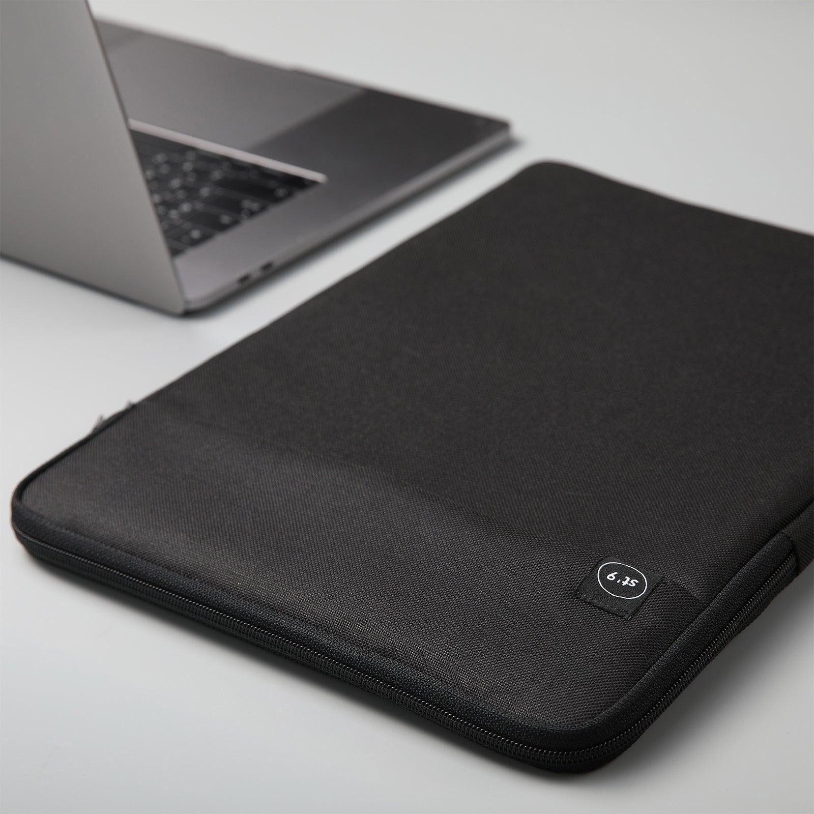 15 inch Laptop Sleeve Padded Travel Carry Case Bag L size LUKE BLACK.