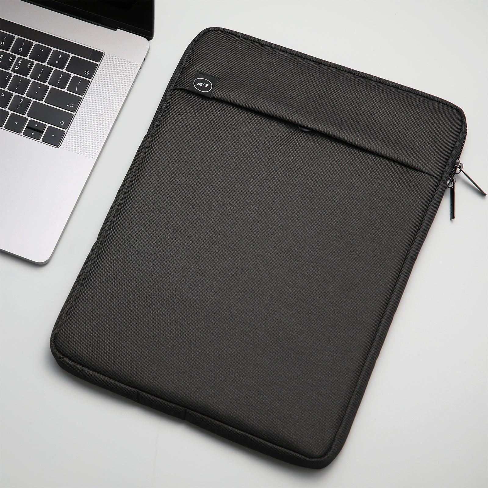 15 inch Laptop Sleeve Padded Travel Carry Case Bag L size LUKE BLACK.