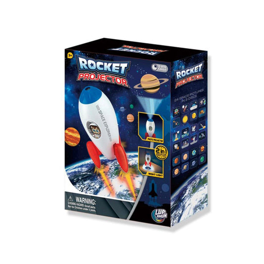Rocket Projector Night Light Kids STEM Toy - Outer Space Planet.