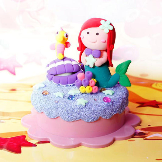 Colorato Mermaid Glow Set - Glow-in-the-Dark Super Clay DIY Craft Kit for Kids.