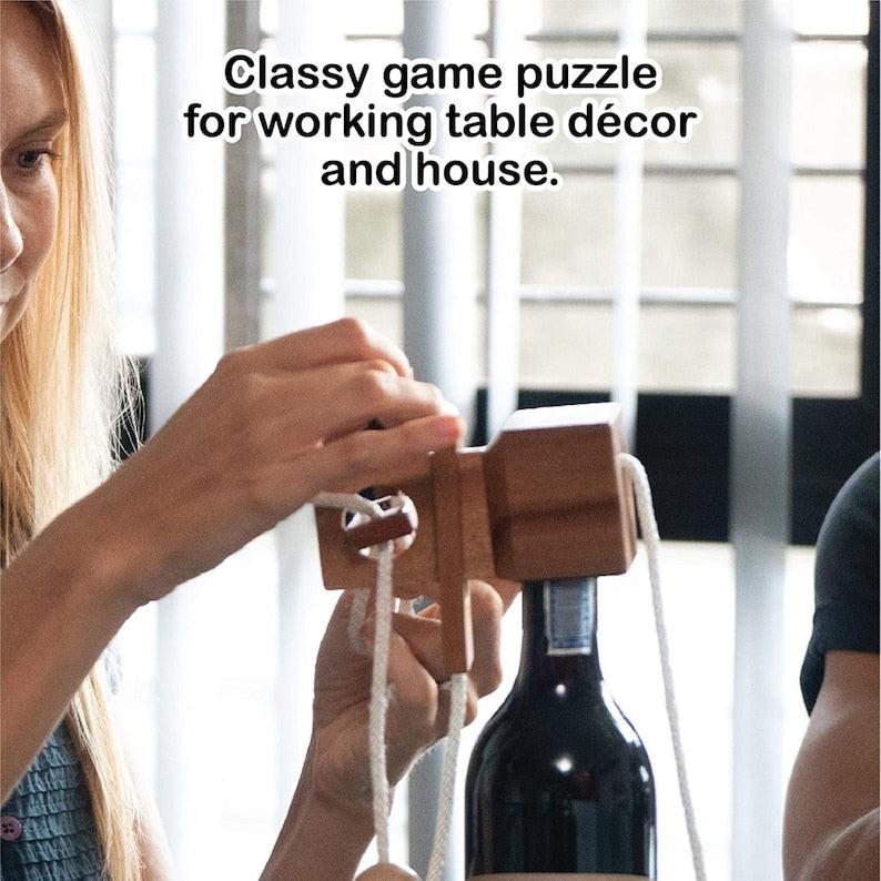 Brainteaser beer bottle mystery lock puzzle- open the lock before you can have a drink! Great party gift.