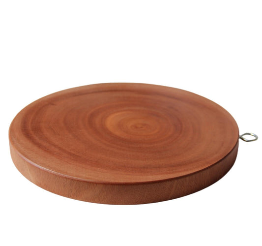 YES4HOMES 30cm Natural Hardwood Hygienic Kitchen Cutting Wooden Chopping Board Round.
