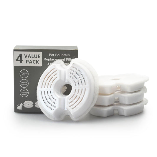 YES4PETS 16x Pet Dog Cat Fountain Filter Replacement Activated Carbon Ion Exchange Triple Filtration System Automatic.