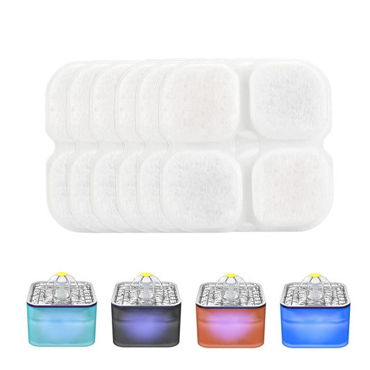 YES4PETS 16x Pet Dog Cat Fountain Filter Replacement Activated Carbon Ion Exchange Resin Triple Filtration System Automatic Water Dispenser Compatible.