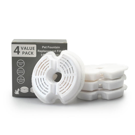 YES4PETS 24x Pet Dog Cat Fountain Filter Replacement Activated Carbon Ion Exchange Triple Filtration System Automatic.