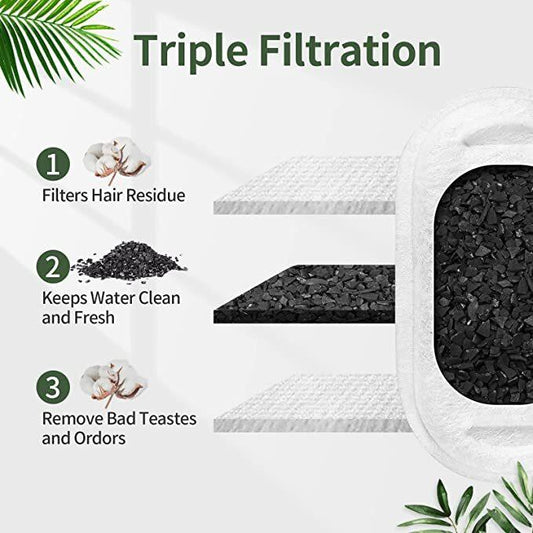 YES4PETS 24 x Pet Dog Cat Fountain Filter Replacement Activated Carbon Exchange Filtration System.