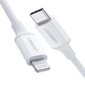 UGREEN 10493 Type-C to MFI iPhone M/M Cable Rubber Shell 1M White.