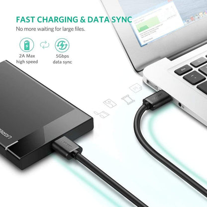 UGREEN USB 3.0 A Male to Micro USB 3.0 Male Cable - Black 2M (10843).