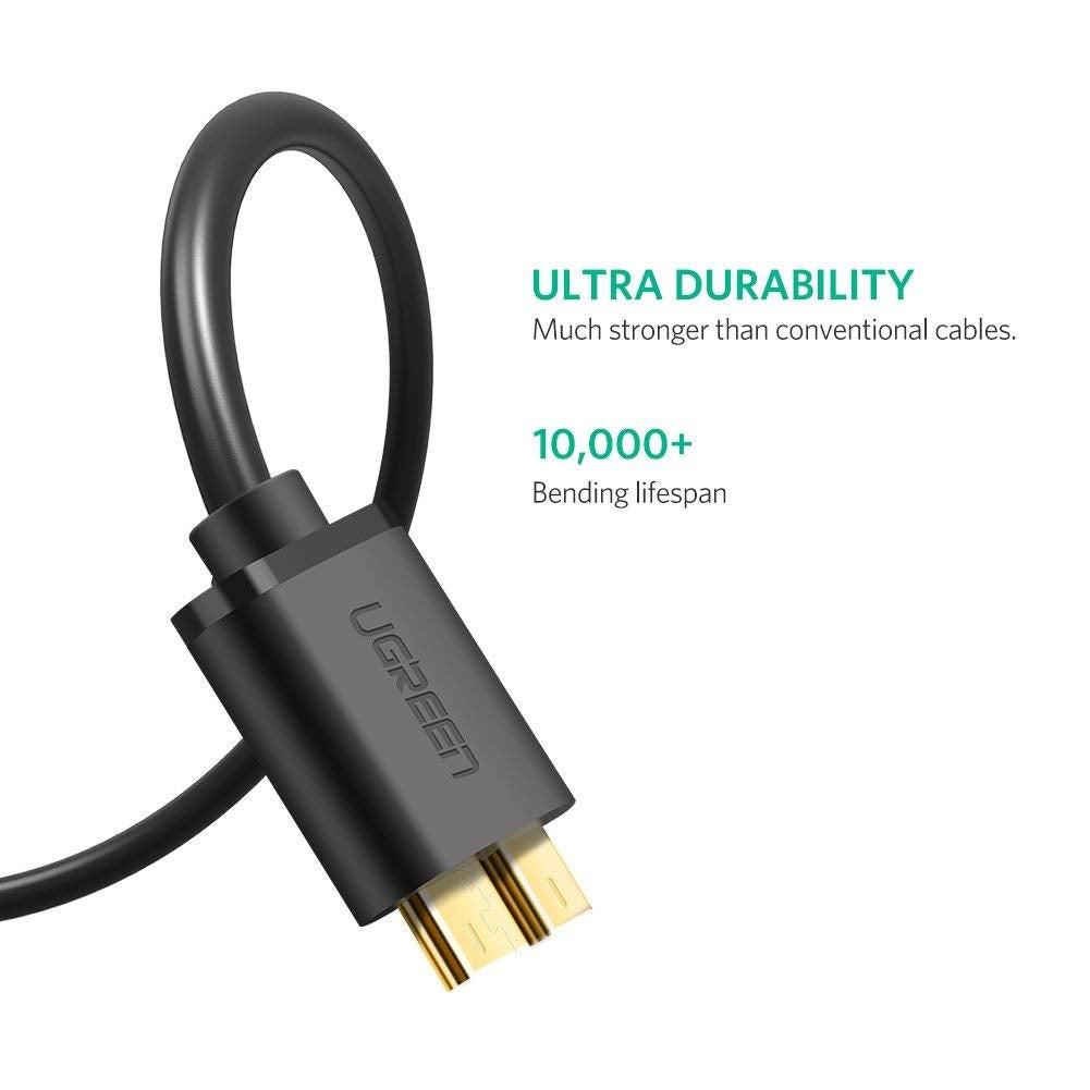 UGREEN USB 3.0 A Male to Micro USB 3.0 Male Cable - Black 2M (10843).