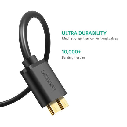 UGREEN USB 3.0 A Male to Micro USB 3.0 Male Cable - Black 2M (10843).