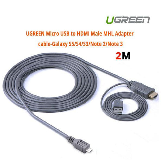 UGREEN MHL Micro USB 11 Pin to HDMI Adater Cable 2M (20139).