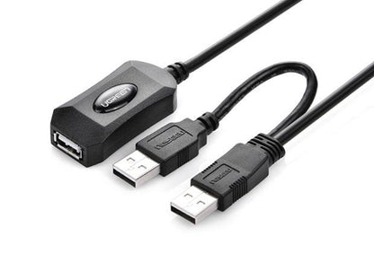 UGREEN USB 2.0 Active Extension Cable with USB Power 5M (20213).