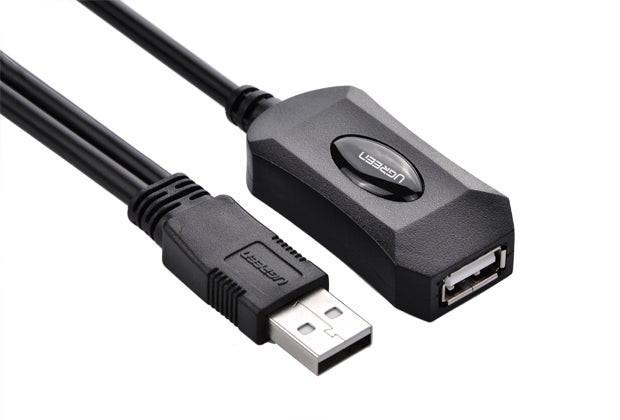 UGREEN USB 2.0 Active Extension Cable with USB Power 5M (20213).