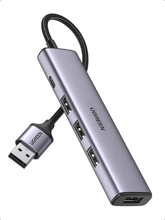 UGREEN 20805 USB 3.0 4-Port Hub with USB-C Power Port.