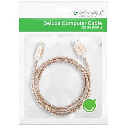 UGREEN 30589 iPhone 8-pin to USB2.0 Sync & Charging Cable 2M Gold.