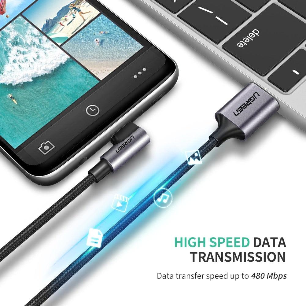 UGreen Angled USB Type-C to USB 2.0A Cable 2.0m 50942.