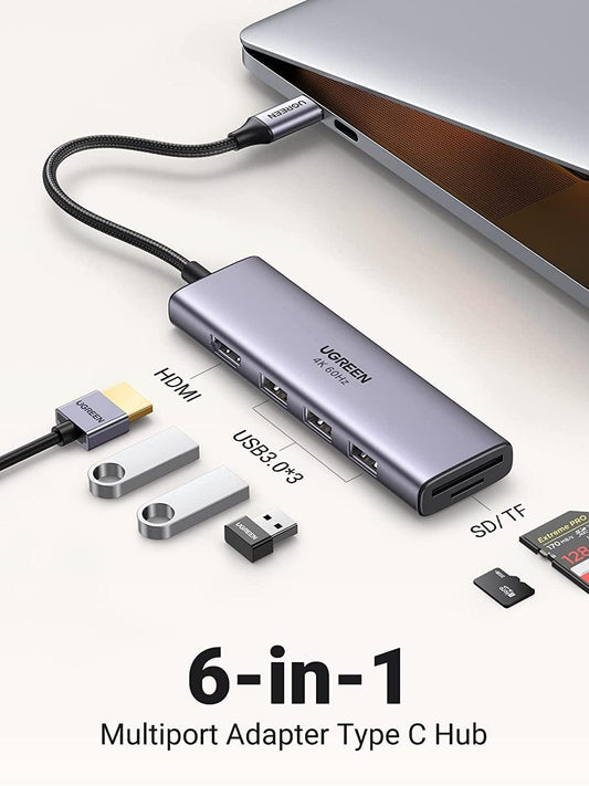 UGREEN 60383 Premium 6-in-1 USB-C Hub.