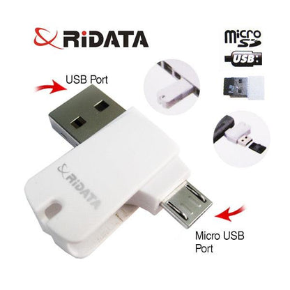 Ridata OTG Mobile Phone MicroSD Card Reader (OTG Mobile Phone/Tablet/PC).
