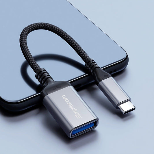 Simplecom CA131 USB-C Male to USB-A Female USB 3.0 OTG Adapter Cable.