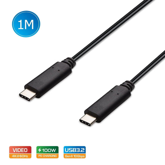 Simplecom CA512 USB-C to USB-C Cable USB 3.2 Gen2 10Gbps 5A 100W PD 4K@60Hz 1M.