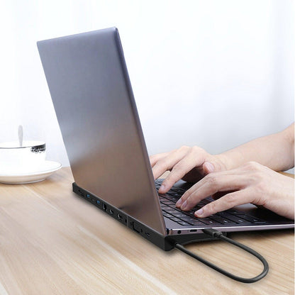 Simplecom CHN622 USB-C 12-in-1 Multiport Docking Station Laptop Stand Dual HDMI + VGA Triple Display Gigabit LAN.