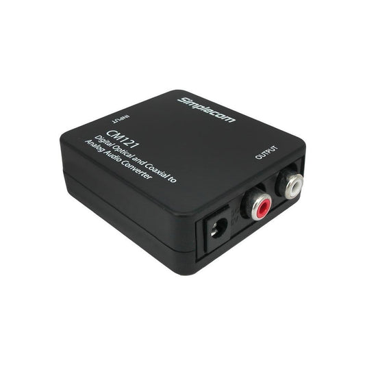 Simplecom CM121 Digital Optical Toslink and Coaxial to Analog RCA Audio Converter.