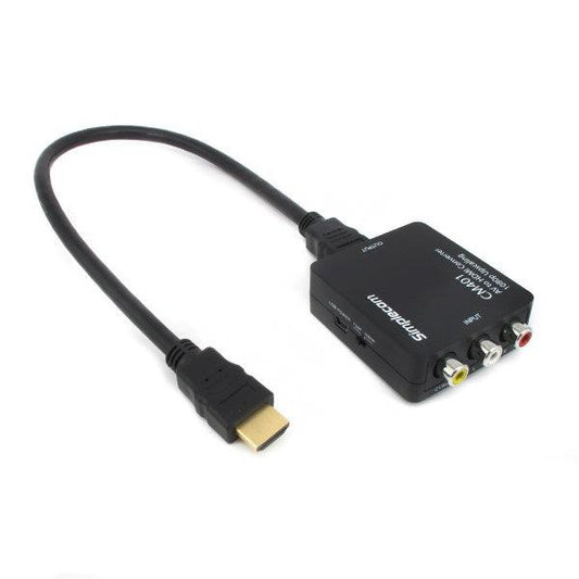 Simplecom CM401 Composite AV CVBS 3RCA to HDMI Video Converter 1080p Upscaling.