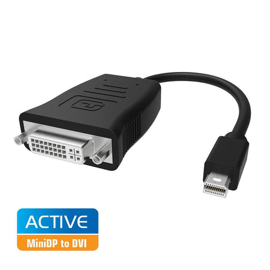 Simplecom DA102 Active MiniDP to DVI Adapter 4K UHD (Thunderbolt and Eyefinity Compatible).