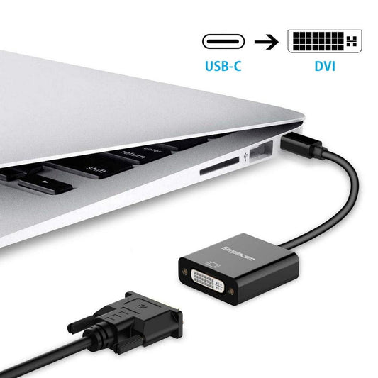 Simplecom DA103 USB-C to DVI Adapter Full HD 1080p.