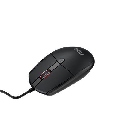 AOC MS130B/LA Wired Office Mouse USB Optical 3-Button Black