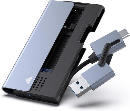 BENFEI 345GY M.2 NVME SATA SSD Enclosure, 10 Gbps USB Type-C/Type-A to NVME PCI-E SATA M-Key/(B+M).