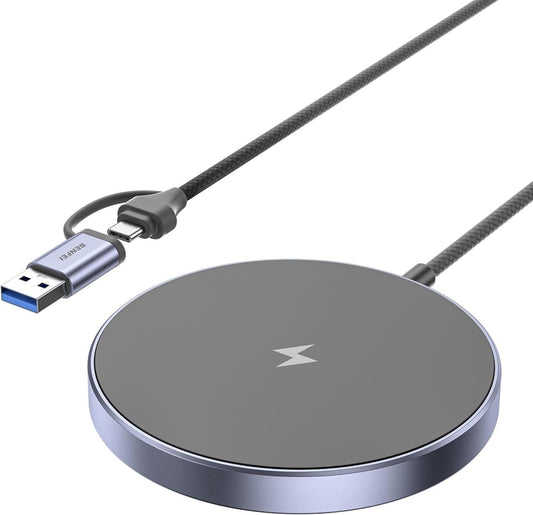 BENFEI 000401GY Magnetic Wireless Charger 15W Compatible with MagSafe Charger.